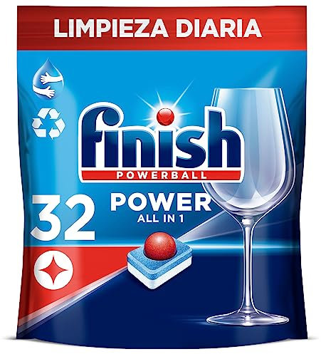 Finish Powerball Power All in 1 Pastillas para el Lavavajillas, 32 Pastillas