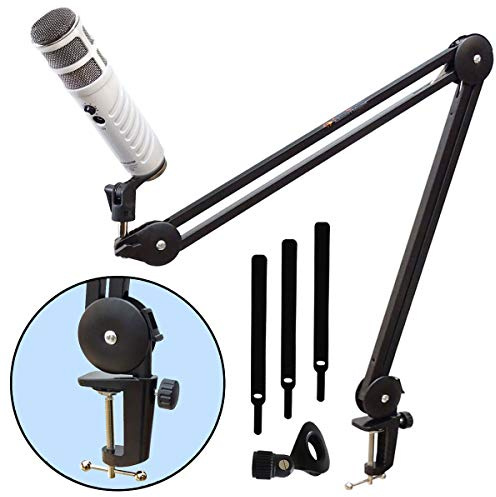 Rode Podcaster MKII USB Dynamisches Mikrofon + keepdrum MS138 Gelenk-Stativ Mikrofonarm