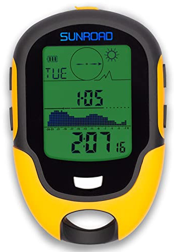 Barometer Altimeter Compass LCD Digital Thermometer Watches-Hygrometer Weather Forecast Hand-Hold Hiking Flashlight Altimeter