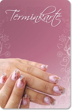 Terminkarten (100 Stück) für Nagelstudio, Naildesign, Maniküre, Kosmetik - Terminkarte nail art