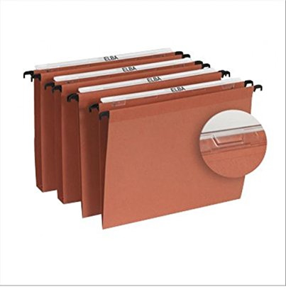 Rexel Signaletic Cartelle Sospese per cassetto con fondo a V, Interasse 39 cm, Arancione, Confezione da 25 pz, ACCO10500