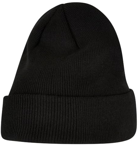 Build Your Brand Berretto Unisex Heavy Knit Beanie, Uomo e Donna, Lavorato a Maglia, Disponibile in Diversi Colori, Taglia Unica, Nero, Taglia Unica