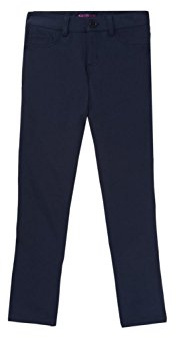 French Toast Girls' Skinny Fit Stretch Ponte Pant, Navy, 12