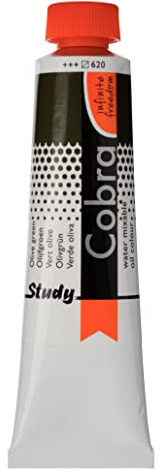 Cobra Study Aquarell mischbare Ölfarbe - Olivgrün 620-40 ml Tube - gratis Lösungsmittel Hohe Lichtechtheit