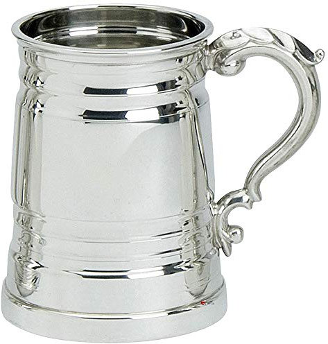 I LUV LTD Zinnkrug Traditional Worcester Polished Finish 1pt Glass Base