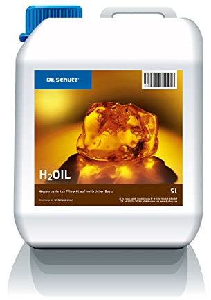 Dr. Schutz H2Oil Parkett Öl wasserbasiert 5 L | seidenmatte Optik | Auffrischung aller geölten Holzböden und Parkett, Korkboden | optimaler Schutz | Parkettpflege Parkett Öl