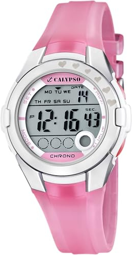 CALYPSO Reloj Infantil K5571/2 Digital Crush Caja de Caucho Multi Correa de Caucho Rosa