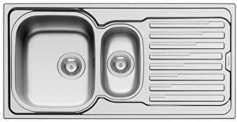 Pyramis AMALTIA (100X50) 1 1/2B 1D, Lavabo da incasso in acciaio INOX, lucido, 107121452