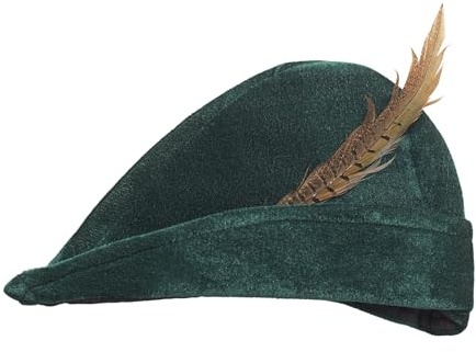 W WIDMANN MILANO Party Fashion - chapeau roi des voleurs avec plume, couvre-chef pour costumes de carnaval