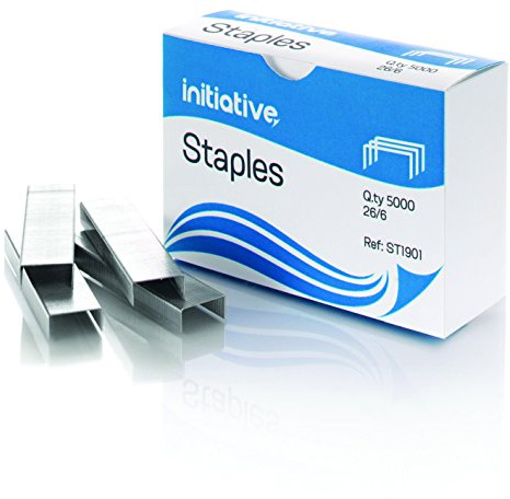 [Pack of 5,000] Initiative 26/6mm Full-Strip Staples