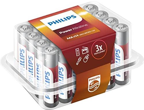 PHILIPS LR03P24P/10 - AAA Power Alkaline Batterien - 24 Stück - 1,5 V