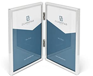 Zilverstad 6639231 - Cornice per foto doppia Sweet Memory, lucida, velluto, metallo, argento