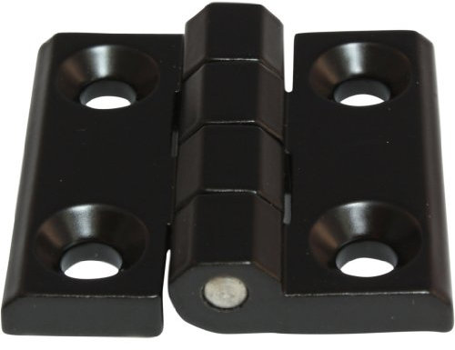 Cerniera in metallo a vite in zinco pressofuso GD-Zn, 60 x 60 mm, 270°, colore nero, verniciato a polvere