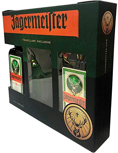 Jagermeister - Licor con 2 Vasos, 2 x 500 ml