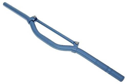 Lenker Downhill Aluminium blau, 22 mm außen, 13,5 mm innen, links gerändelt | Aluminium-Downhilllenker in Blau; Außendurchmesser 22 mm, Innendurchmesser 13,5 mm für Lenkerenden, links gerändelt