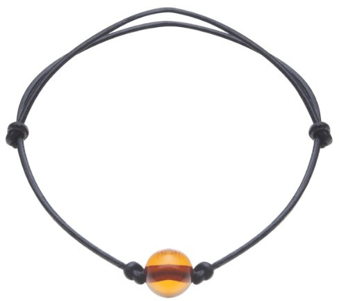 InCollections Unisex-Armband mit Bernstein Länge verstellbar 0010411901570