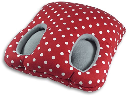 Leschi Fußwärmer | 36855 | Square (wärmt die Füße) Farbe: Polka dot rot/Nebel