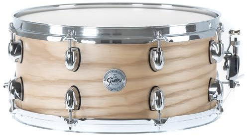 Gretsch Snare Drum Full Range Ash - 14 x 6,5 - 10-lagiger Esche Kessel - 30° Kesselgratung - Satin Natural Finish - Stahlspannreifen - S1-6514-ASHSN
