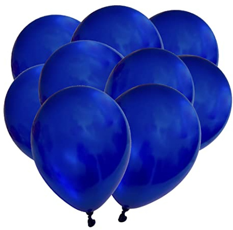 - 50 Luftballons - Blau Metallic für Luft & Helium geeignet - Latex Luftballons für Geburtstage, Kindergeburtstage, Partys, Hochzeiten und Feste, Luft & Helium geeignet - Partyloon