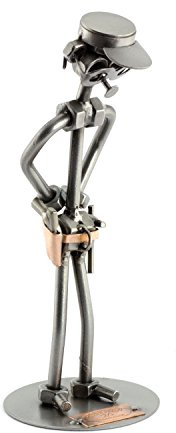 Steelman24 Schraubenmännchen Polizist | Made in Germany,Handarbeit,Geschenkidee,Stahlfigur,Metallfigur,Metallmännchen