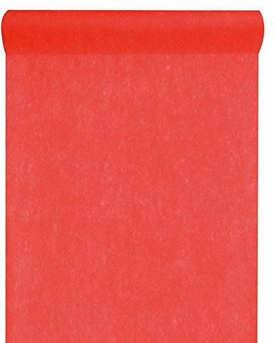 Tovaglia Runner rosso, lunghezza 10 m, 30 cm larghezza, in tessuto non tessuto, centrotavola, combinabile