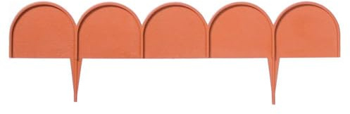Prosper Plast IKRA-R624 1000 x 9 cm Garden Line Fence - Terracotta