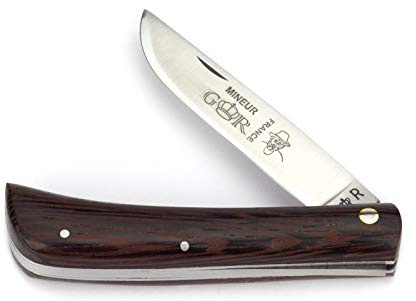 Thiers-Issard Taschenmesser MINEUR 10 cm - Griffschalen Wenge Holz - Messer Klinge 9 cm 12C27 Sandvik Stahl