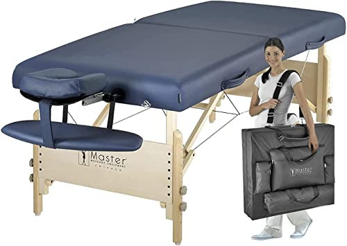 Master Massage Coronado Mobile Massageliege Kosmetikliege Therapiebett Behandlungsliege Massagebank Klappbar Holz 71cm Königsblau