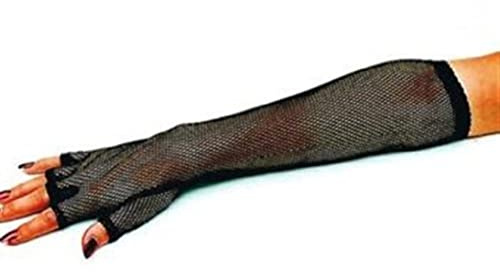 Rubies 6 302618 75 - Netzhandschuhe schwarz lang, Größe 7,5
