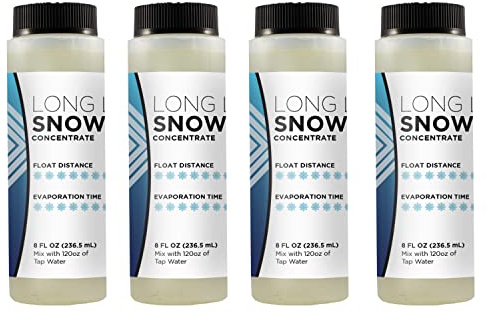 Froggy's Flakes Snow Machine Fluid, Long-Lasting Formula Snow Fluid with 75+ Feet Float/Drop, Makes 4 Gallons
