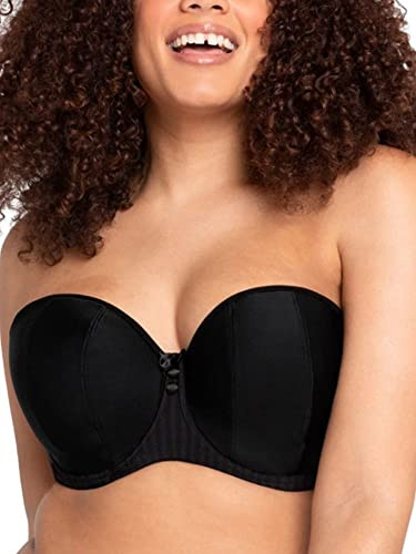 Curvy Kate Dam lyx axelbandslös multiway vardags-bh, Svart, 60D