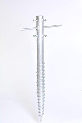 Zaun-Nagel Bodenhülse XXL bis Ø 65 mm / 120 cm, Schwerlasthülse für Zaunpfosten, Sonnenschirm, Fahnenmast, Wäschespinne und allen Rundrohren bis 60 mm Außendurchmesser