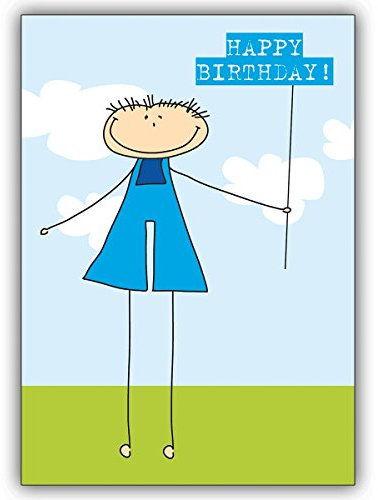 Kartenkaufrausch 16 Geburtstagskarten (16er Set): Tolle Geburtstagskarte mit kleinem Buben: Happy Birthday • schöne Glückwunschkarte mit Umschlag für beste Freunde und Lieblingsmenschen