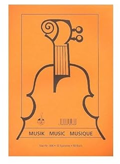 STAR NOTENSCHREIBPAPIERE Bibliothek, Schreibwaren, DVD BLOC MUSIC PAPIER - 12 Türen - 50 Lichter