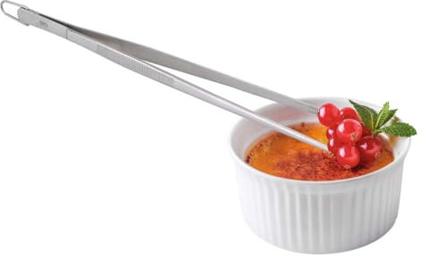 GEFU Küchenpinzette SOCO 30 cm | Edelstahl Kochpinzette mit geriffelter Spitze & Aufhängeöse | Vielseitiger Küchenhelfer | Spülmaschinengeeignet