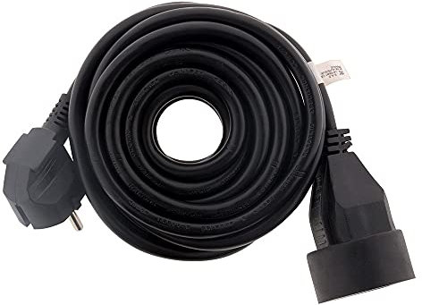 Zenitech - Prolunga 16A 2P+T HO5VV-F 3G1,5mm² - Nero - 5m