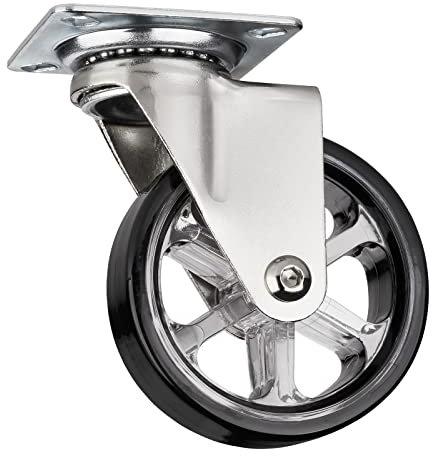 SOTECH Roulette de meuble design RAPID Roulettes Ø 75 mm noires, capacité de charge 35 Kg, hauteur 97 mm