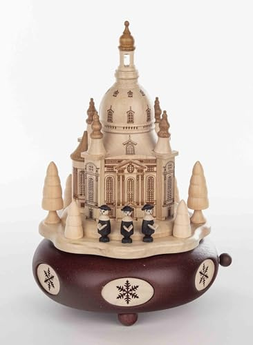 Rudolphs Schatzkiste Spieldose Dresdener Frauenkirche HxLxB 21x 13x 13 cm NEU Spieluhr Spielwerk Figur Seiffen Erzgebirge Holz Dekoration Weihnachten