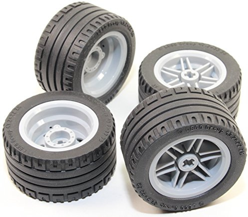 LEGO Technic Mindstorm 8-teiliges Rad- und Reifenset - Kompatibel mit Mindstorms NXT und EV3 - Enthält 4 Reifen 44309 und 4 Felgen 56145 - Ideal für Roboter- und Fahrzeugkonstruktionen
