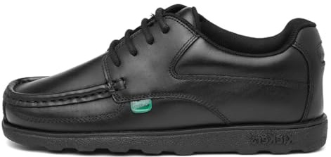 Kickers Fragma Boys Lace Up School Shoe in Black - Size 6 - Black