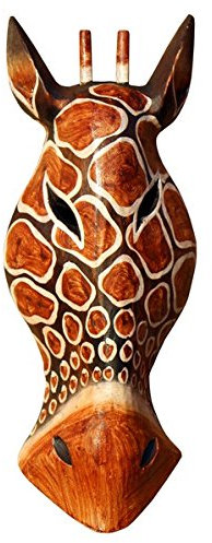 Bella 30 cm Giraffe Maschera legno animale zebra Antilope Africa maske51