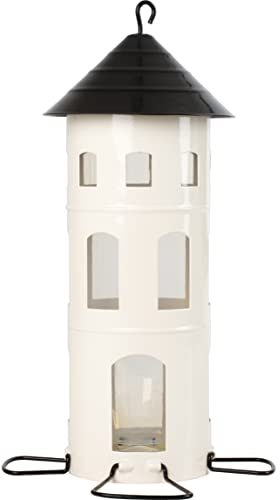 Wildlife Garden WG340 Kombi-Haus Samen Weiss - Vogelfutterhaus aus Metall