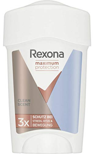 Rexona Women Maximum Protection Clean Scent Stick anti-transpirant, Protection Maximale Contre la Transpiration - 6 x 45 ml - Pack Avantage
