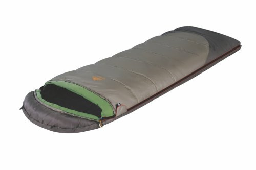 ALEXIKA Schlafsack Summer Plus, rechte Reißverschluss, grün-grau / grün, 80(Breite)x195(Länge)+35(Kopfstütze Länge), 9258.0107R