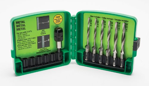 Greenlee LDTAPKIT Bohrer/Gewindebohrer/Senker-Set, Hss, 7-teilig, 8-32 bis 1/4-20