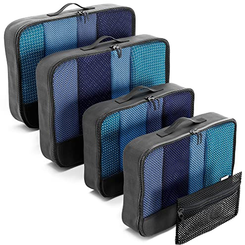 OW-Travel Lätt att organisera med organiseringsset för resväskor. 2 Medium 2 Stora insatser att förvara dina kläder med och påse med blixtlås fö Ryggsäck eller Handbagage. 5st Svart