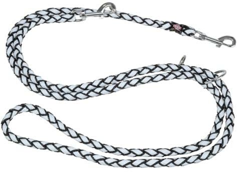 Trixie 13591 Guinzaglio Regolabile Riflettente, 2.00 m/Ø 18 mm, L-XL, Nero-Grigio