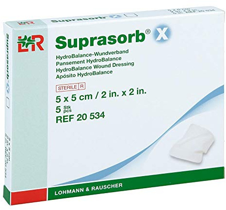Suprasorb X Hydrobalance Wundverband 5x5cm 5 stk