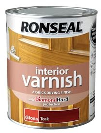 Ronseal RSLINGTE750 - Vernice ad asciugatura rapida, 750 ml, per interni, legno di teak