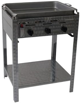 Gasgrill/Gastrobräter 3-flammig mit Pfanne